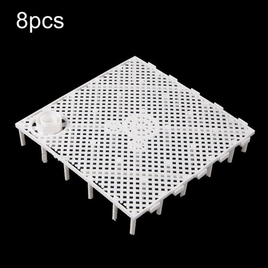 8pcs Fish Tank Bottom Filter Board Sand Mat(White Socket)
