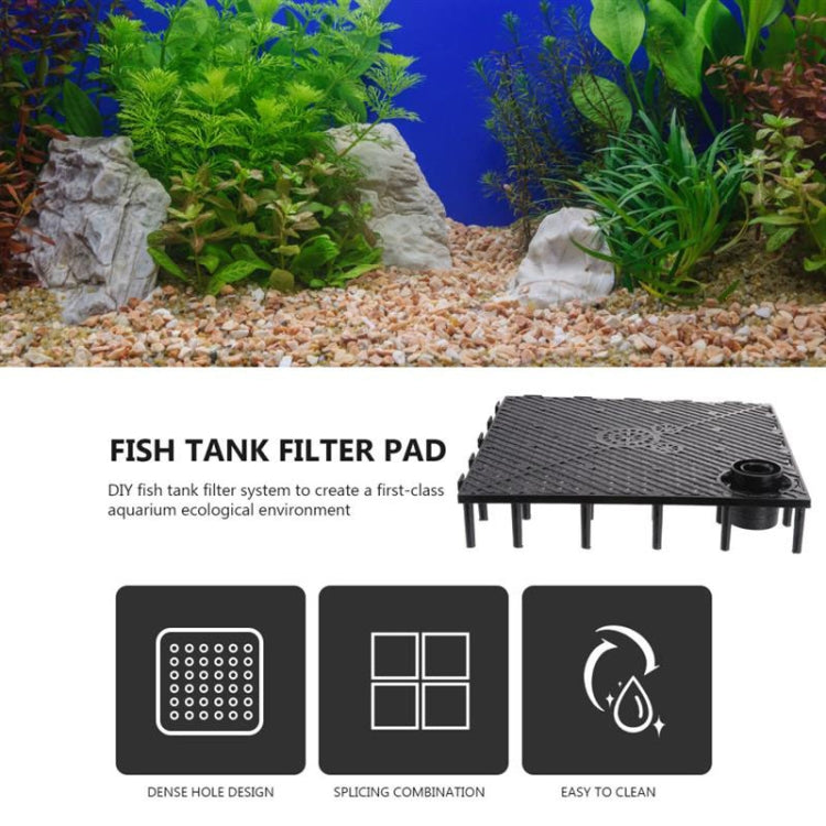 8pcs Fish Tank Bottom Filter Board Sand Mat(White Tablet) - Filters & Accessories by buy2fix | Online Shopping UK | buy2fix