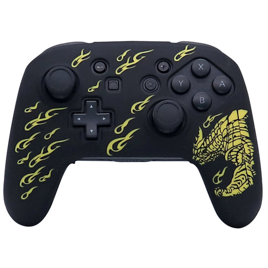 For Nintendo Switch Pro Game Handle Soft Shock Absorbing Silicone Protective Sleeve(Bronze)