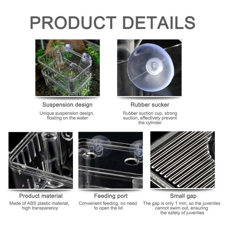 Small Peacock Fish Double Layer Transparent Breeding Isolation Box Aquarium Breeding Box - Fish Tanks & Accessories by buy2fix | Online Shopping UK | buy2fix