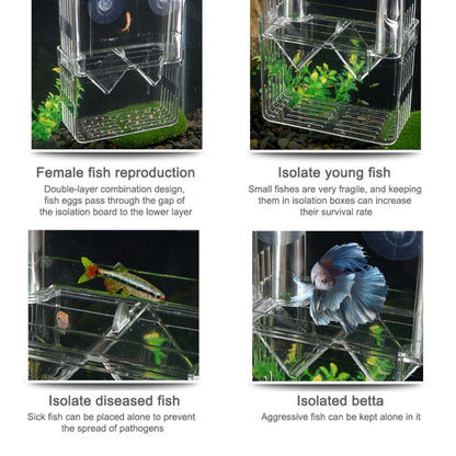 Large Peacock Fish Double Layer Transparent Breeding Isolation Box Aquarium Breeding Box - Fish Tanks & Accessories by buy2fix | Online Shopping UK | buy2fix