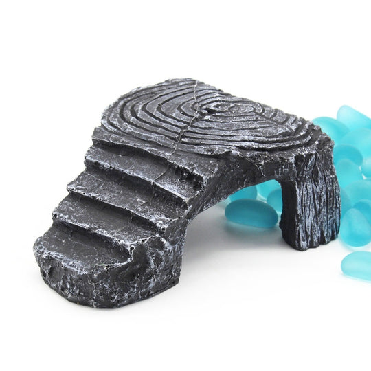 Small Turtle Aquascape Climbing Platform Reptile Hiding Cave Three Legged Turtle Platform