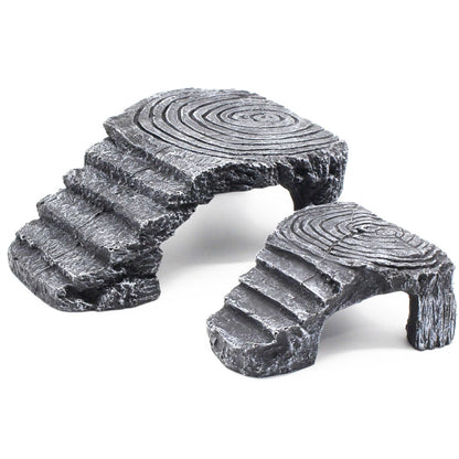 Small Turtle Aquascape Climbing Platform Reptile Hiding Cave Three Legged Turtle Platform - Reptile Supplies by buy2fix | Online Shopping UK | buy2fix