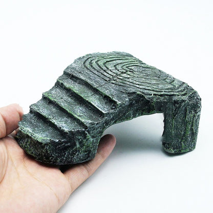 Small Turtle Aquascape Climbing Platform Reptile Hiding Cave Three Legged Turtle Platform - Reptile Supplies by buy2fix | Online Shopping UK | buy2fix