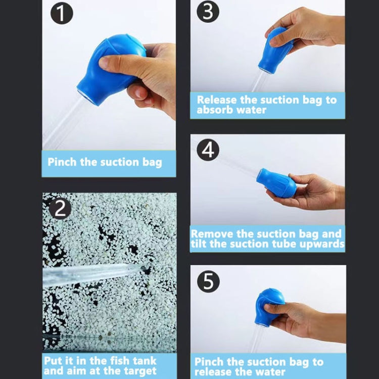 Small Fish Tank Water Change Suction Pooper Manual Mini Suction Tube(Blue) - Cleaning Tools by buy2fix | Online Shopping UK | buy2fix