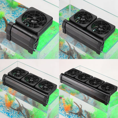 Fish Tank Cooling Fan Cooling Silent Aquarium Fan, Specification: 4 Head UK Plug - Fish Tanks & Accessories by buy2fix | Online Shopping UK | buy2fix