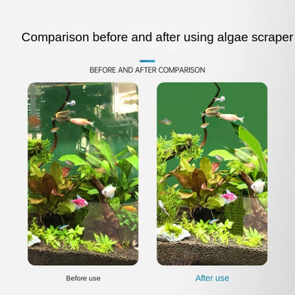 53cm 2 Section Fish Tank Algae Scraper Widen Aquarium Long Handle Scraper(Black) - Cleaning Tools by buy2fix | Online Shopping UK | buy2fix