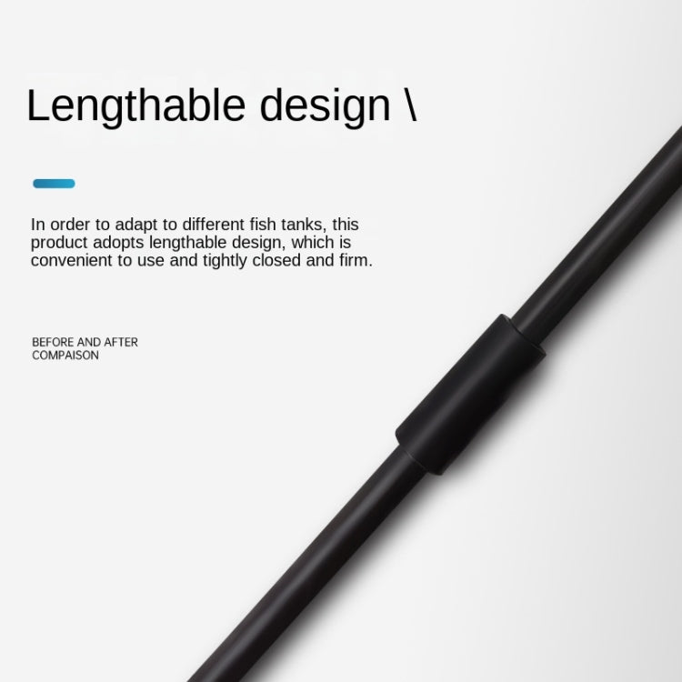 73cm 3 Section+5 Blades Fish Tank Algae Scraper Widen Aquarium Long Handle Scraper(Black) - Cleaning Tools by buy2fix | Online Shopping UK | buy2fix