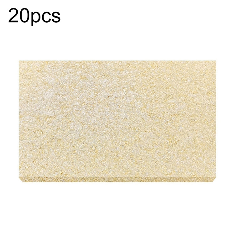 20pcs Remove Tin Solder Bubble Sponge Phone Repair Soldering Iron Cleaning Sponge(Yellow) - Others by buy2fix | Online Shopping UK | buy2fix