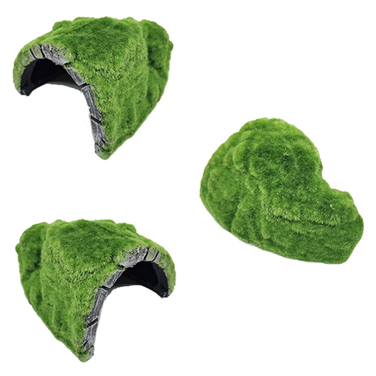 ZR7661 Flocked Caple Box Turtle Hiding Nest Moss Cave Turtle Cave Sunbed - Reptile Supplies by buy2fix | Online Shopping UK | buy2fix