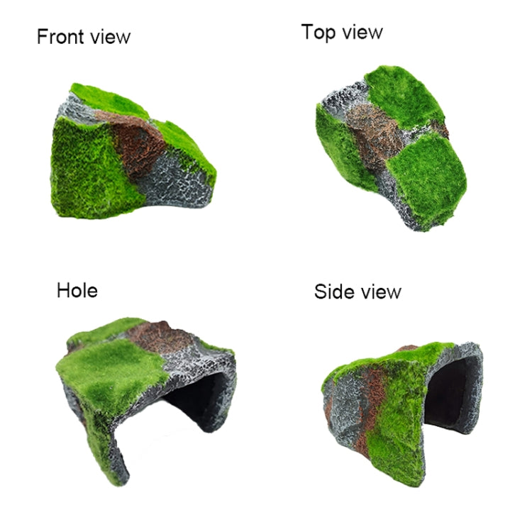 ZR647 Flocked Caple Box Turtle Hiding Nest Moss Cave Turtle Cave Sunbed - Reptile Supplies by buy2fix | Online Shopping UK | buy2fix