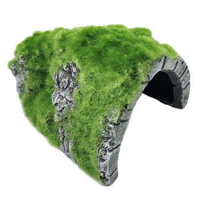 ZR7662 Flocked Caple Box Turtle Hiding Nest Moss Cave Turtle Cave Sunbed - Reptile Supplies by buy2fix | Online Shopping UK | buy2fix