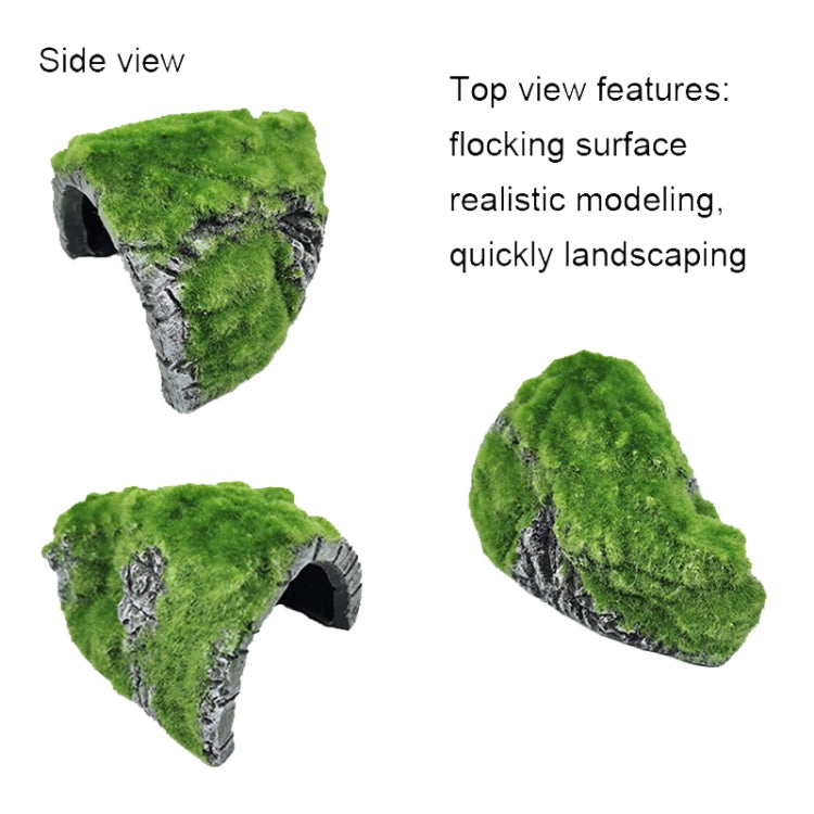 ZR7662 Flocked Caple Box Turtle Hiding Nest Moss Cave Turtle Cave Sunbed - Reptile Supplies by buy2fix | Online Shopping UK | buy2fix