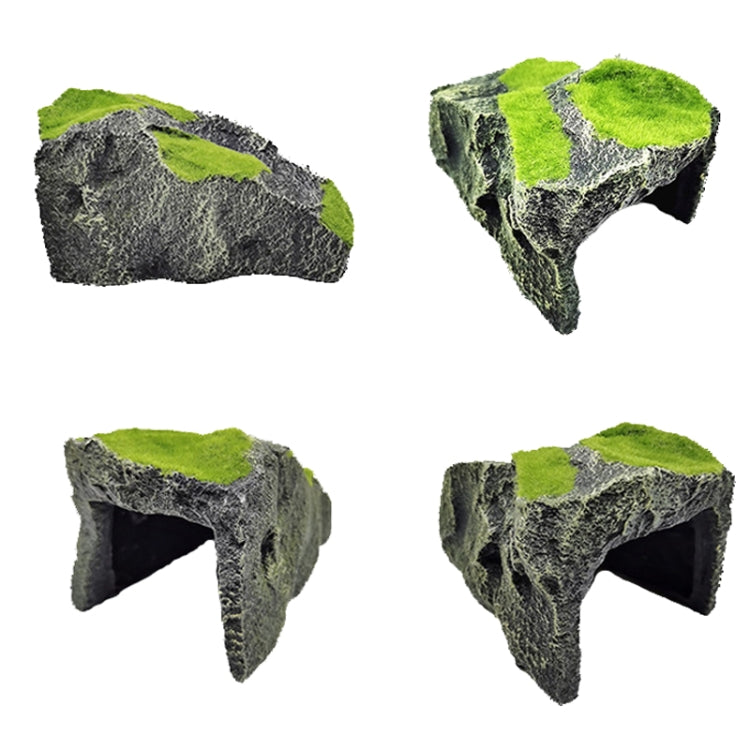 FGT48 Flocked Caple Box Turtle Hiding Nest Moss Cave Turtle Cave Sunbed - Reptile Supplies by buy2fix | Online Shopping UK | buy2fix