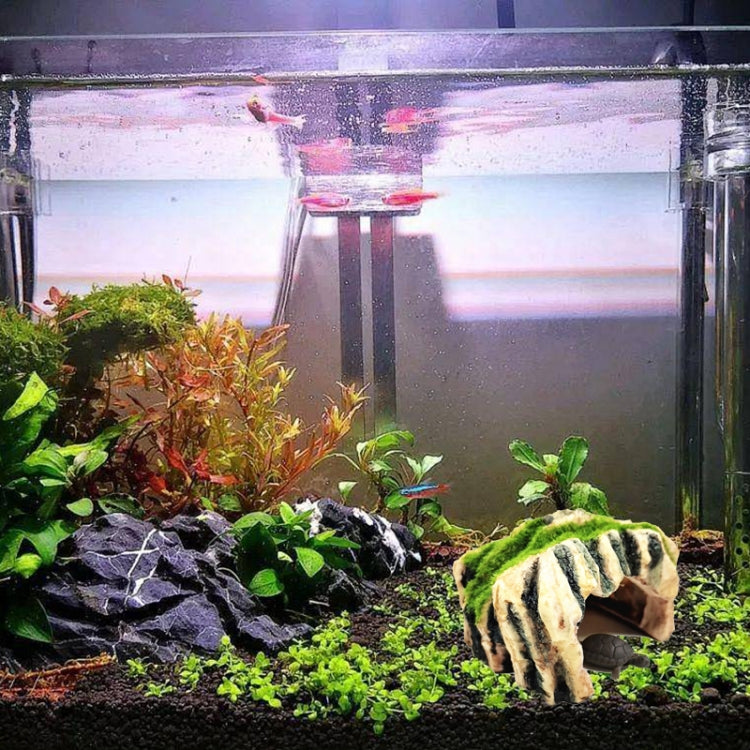 GT46 Flocked Caple Box Turtle Hiding Nest Moss Cave Turtle Cave Sunbed - Reptile Supplies by buy2fix | Online Shopping UK | buy2fix