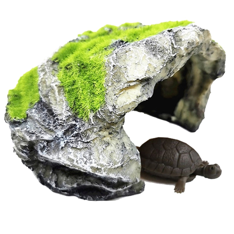 GT47 Flocked Caple Box Turtle Hiding Nest Moss Cave Turtle Cave Sunbed - Reptile Supplies by buy2fix | Online Shopping UK | buy2fix