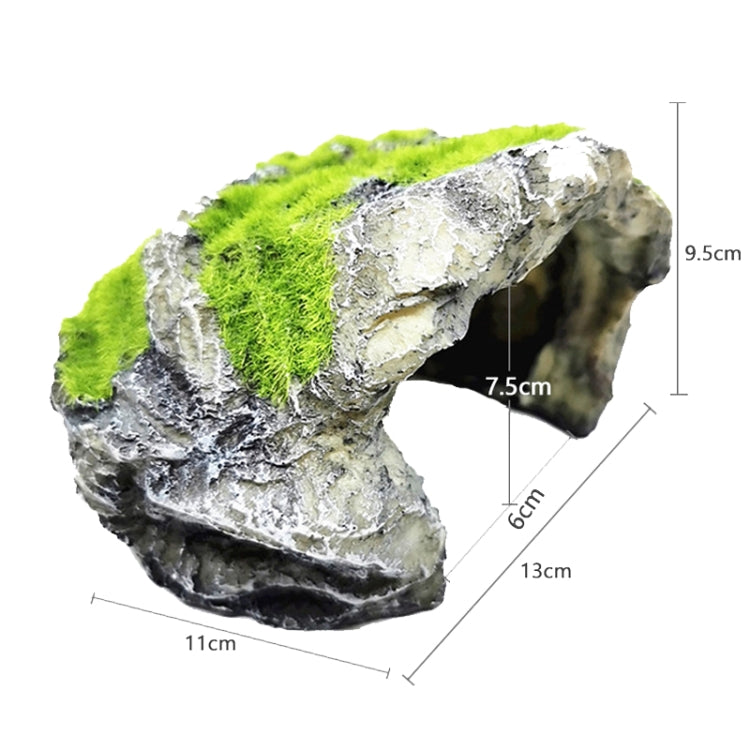 GT47 Flocked Caple Box Turtle Hiding Nest Moss Cave Turtle Cave Sunbed - Reptile Supplies by buy2fix | Online Shopping UK | buy2fix