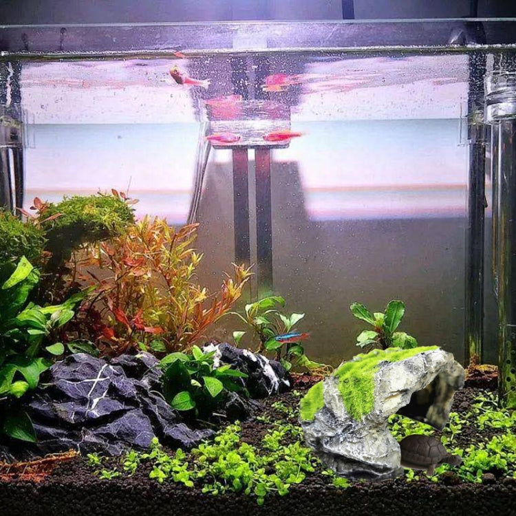 GT47 Flocked Caple Box Turtle Hiding Nest Moss Cave Turtle Cave Sunbed - Reptile Supplies by buy2fix | Online Shopping UK | buy2fix