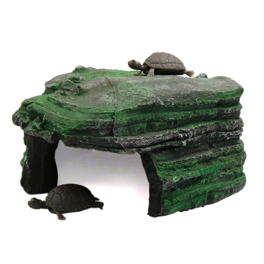 GT026 Resin Turtle Sunbed Climbing Table Stump Hideaway House Sunback Table - Reptile Supplies by buy2fix | Online Shopping UK | buy2fix