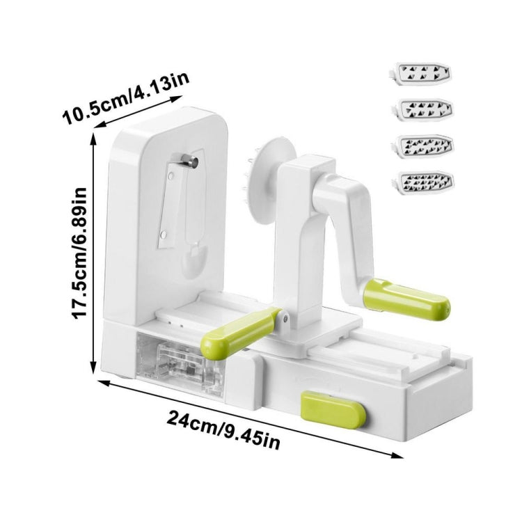 Grater Vegetable Potato Spiral Slicer Whirlwind Fruit Vegetable Spiral Machine, Color: White - Cutter & Peeler by buy2fix | Online Shopping UK | buy2fix