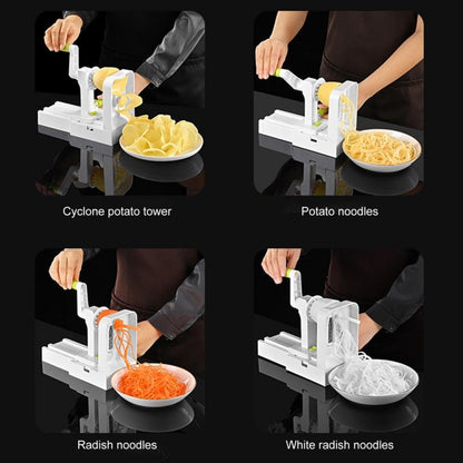 Grater Vegetable Potato Spiral Slicer Whirlwind Fruit Vegetable Spiral Machine, Color: White - Cutter & Peeler by buy2fix | Online Shopping UK | buy2fix