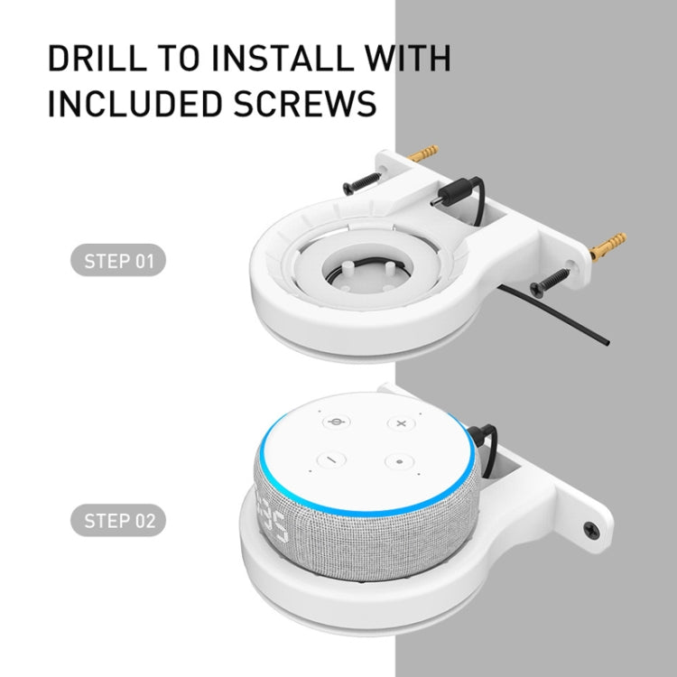 For Apple HomePod Mini AhaStyle DD96 Stand Wall Storage Stand(White) - Speaker Bracket by AhaStyle | Online Shopping UK | buy2fix