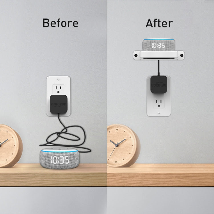 For Amazon Echo Dot 3/4 AhaStyle DD96 Stand Wall Storage Stand(White) - Speaker Bracket by AhaStyle | Online Shopping UK | buy2fix