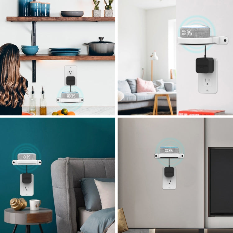 For Amazon Echo Dot 3/4 AhaStyle DD96 Stand Wall Storage Stand(White) - Speaker Bracket by AhaStyle | Online Shopping UK | buy2fix