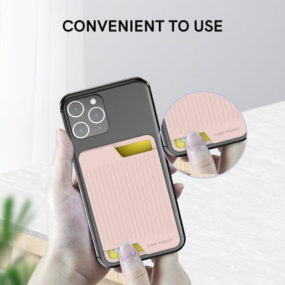 AhaStyle PT169 Mobile Phone Silicone Back Card Case Bus Card Bank Card Convenient Organizer(Pink) - Adhesive Card Holders by AhaStyle | Online Shopping UK | buy2fix