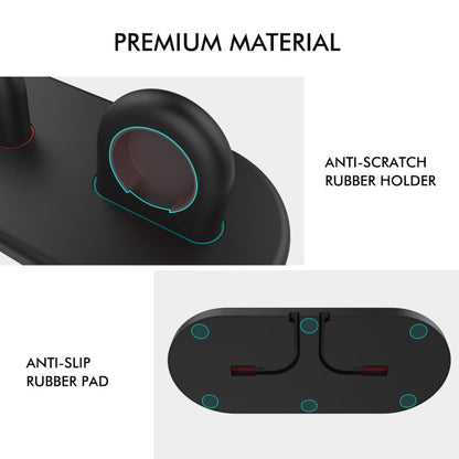 For Apple Watch / Earphone AhaStyle PT116 Universal Plastic Stand Dual Charging Storage Base(Pink) - Charger / Holder by AhaStyle | Online Shopping UK | buy2fix