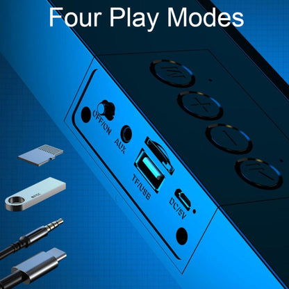 E-3562 Desktop Long Strip Multifunctional RGB Colorful Light Bluetooth Wireless Speaker(Black) - Desktop Speaker by buy2fix | Online Shopping UK | buy2fix