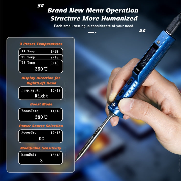 MINIWARE TS101 PD DC Soldering Iron 90W Portable Soldering Pen(With BC2 Soldering Iron Head) - Electric Soldering Iron by MINIWARE | Online Shopping UK | buy2fix