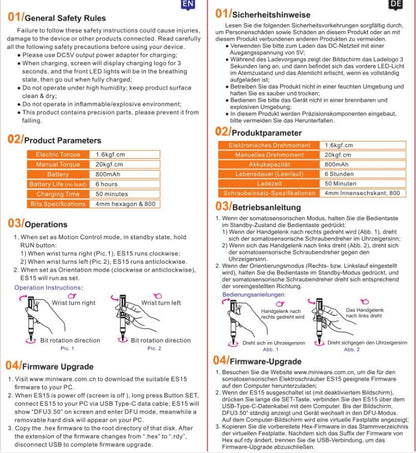 MINIWARE ES15 Electric Screwdriver Repair Tool Dismantling Screw Batch - Screwdriver by MINIWARE | Online Shopping UK | buy2fix