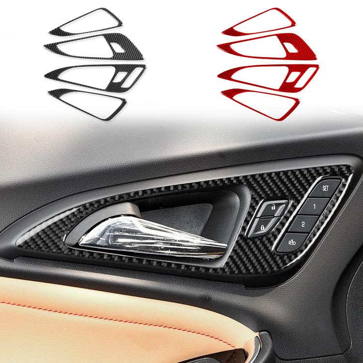 For Chevrolet Malibu 2016-2024 4pcs /Set Left-hand Drive Door Handle Sticker(Black) - Car Interior Mouldings by buy2fix | Online Shopping UK | buy2fix