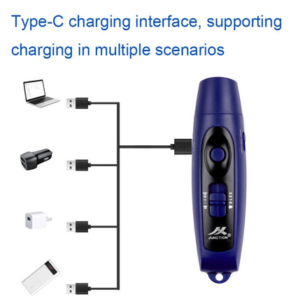 JUNCTION USB Charging High Decibel Traffic Command Outdoor Training Whistle with Lighting Function(Black) - Sporting goods by buy2fix | Online Shopping UK | buy2fix