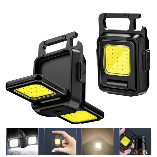 Double Sided COB Flashlight Mini Keychain Light Camping Light Without Stand by buy2fix