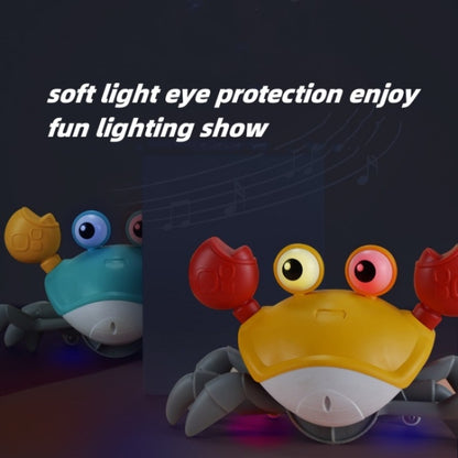 QC-3 Induction Electric Crab Automatic Obstacle Avoidance Light Music Charging Crab(Orange) - Music Toys by buy2fix | Online Shopping UK | buy2fix