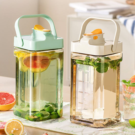 3.5L Refrigerator Cold Kettle With Faucet Household Large Capacity Cold Brew Pot(Light Green) by buy2fix