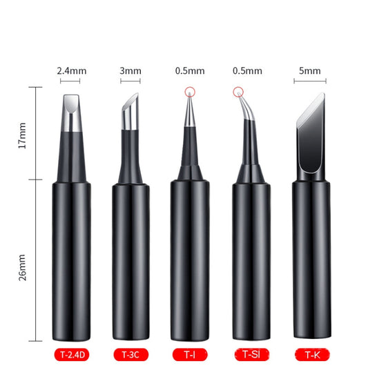 5-in-1 Universal 936 Soldering Station Solder Iron Welding Tip Head Set Black - Soldering Iron Tip by buy2fix | Online Shopping UK | buy2fix