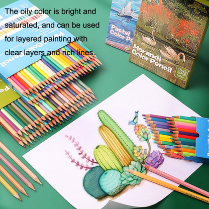 36 Colors Oily Bright Color Pencil Studio Special Set Morandi by buy2fix