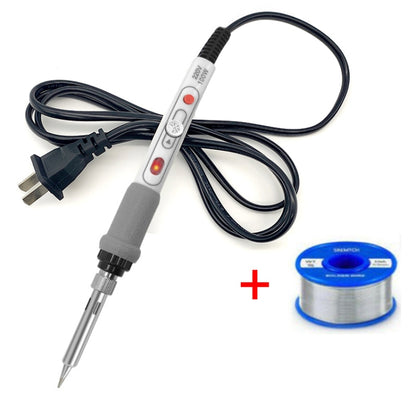 2pcs Set 1 100W  220V High-power Electric Soldering Iron Adjustable Temperature Soldering Tool US Plug - Electric Soldering Iron by buy2fix | Online Shopping UK | buy2fix