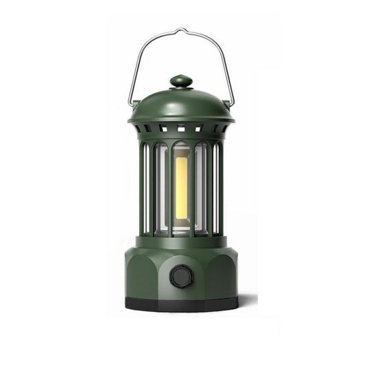 Rechargeable COB Portable Outdoor Camping Lamp Atmosphere Tent Lamp Retro Lamp, Size: Large Green by buy2fix