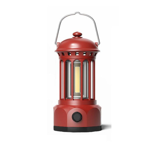 Rechargeable COB Portable Outdoor Camping Lamp Atmosphere Tent Lamp Retro Lamp, Size: Large Red by buy2fix