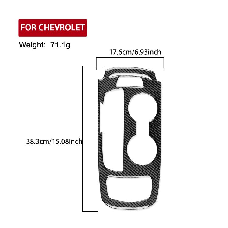 For Chevrolet Malibu 2016-2024 B Model Left-hand Drive Gear Panel Sticker(Black) - Car Interior Mouldings by buy2fix | Online Shopping UK | buy2fix