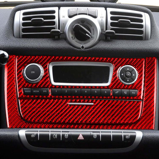 For 2011-2015 Mercedes-Benz Smart 3pcs /Set CD Panel Stickers(Red)