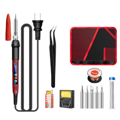 ANENG SL103 13pcs/set Intelligent Digital Display Temperature Adjustment Household Constant Temperature Soldering Iron Set 60W Internal Heat Welding Tool Kit(US Plug) - Electric Soldering Iron by buy2fix | Online Shopping UK | buy2fix