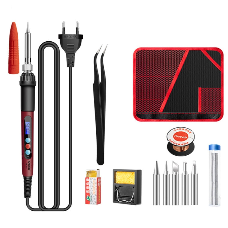 ANENG SL103 13pcs/set Intelligent Digital Display Temperature Adjustment Household Constant Temperature Soldering Iron Set 60W Internal Heat Welding Tool Kit(EU Plug) - Electric Soldering Iron by buy2fix | Online Shopping UK | buy2fix