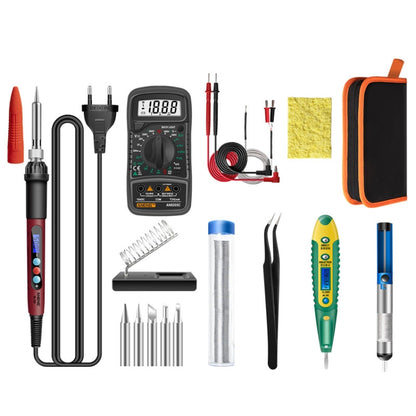 ANENG SL103 17pcs/set Intelligent Digital Display Temperature Adjustment Household Constant Temperature Soldering Iron Set 60W Internal Heat Welding Tool Kit(EU Plug) - Electric Soldering Iron by ANENG | Online Shopping UK | buy2fix