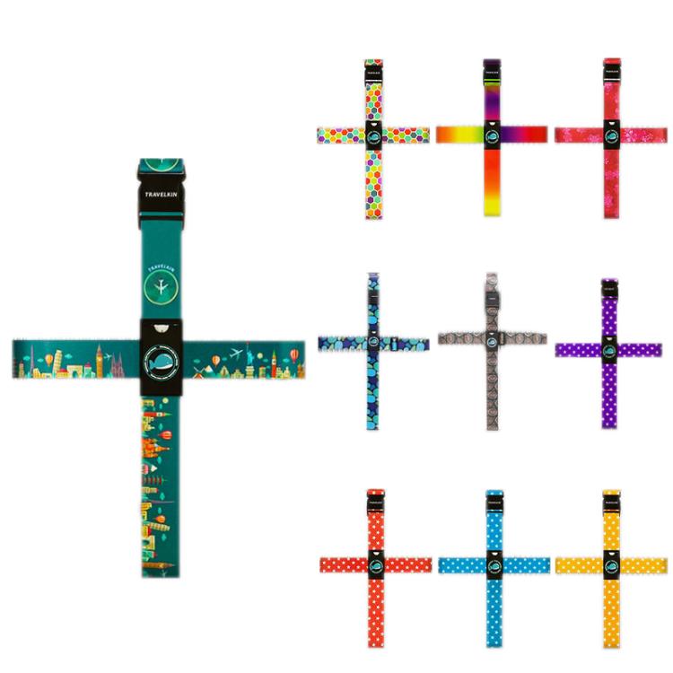 Cross Luggage Strap Without Combination Lock(Deep Sea Coral) by buy2fix