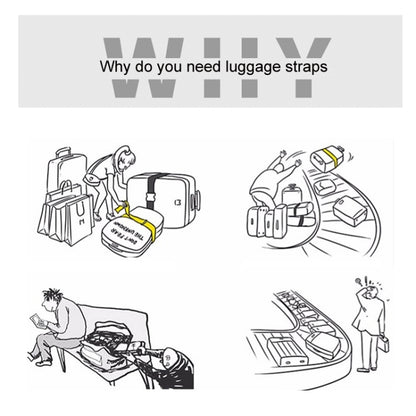 Cross Luggage Strap Without Combination Lock(Blue Star) by buy2fix